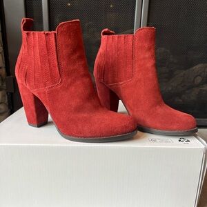 Splendid Dark Red Ankle Booties